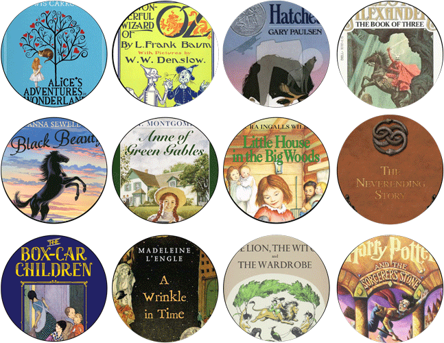 Button icons of Classic Book titles - Group 3