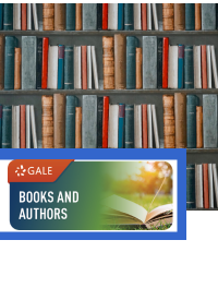 Books and Authors logo with library of books