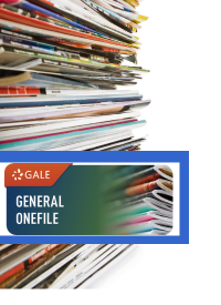 General OneFile logo with magazine stacks