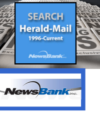 Herald Mail Newspaper with news print background