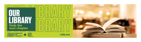 Our Library logo with text "Finds the next chapter"