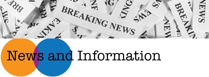 News and Information banner - text with "breaking news"