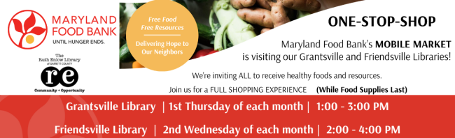 Maryland Food Bank graphic banner with image of veggies